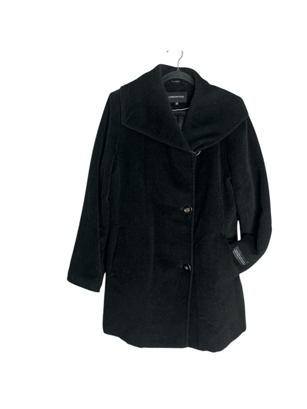 London Fog Sandra Peacoat Single Breasted Wool & Silk, size 10